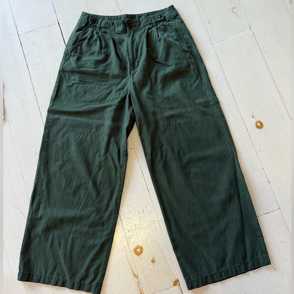 Madewell Harlow Wide Leg Pant (green)